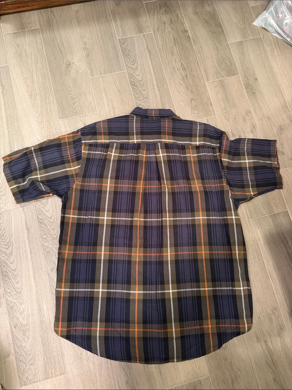 Nautica Mens Blue and Green Plaid Short Sleeve Size: XL - Picture 2 of 3